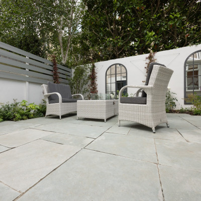 Kota Green Limestone Paving Hand-Cut Natural Patio Pack 15.12m²