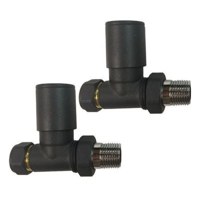 Antracite Straight Radiator Valves