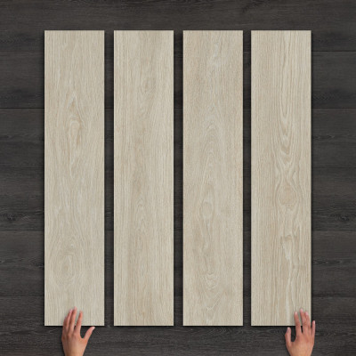 Kael Tortola Wood-Effect Matt Porcelain Tile 120x23cm