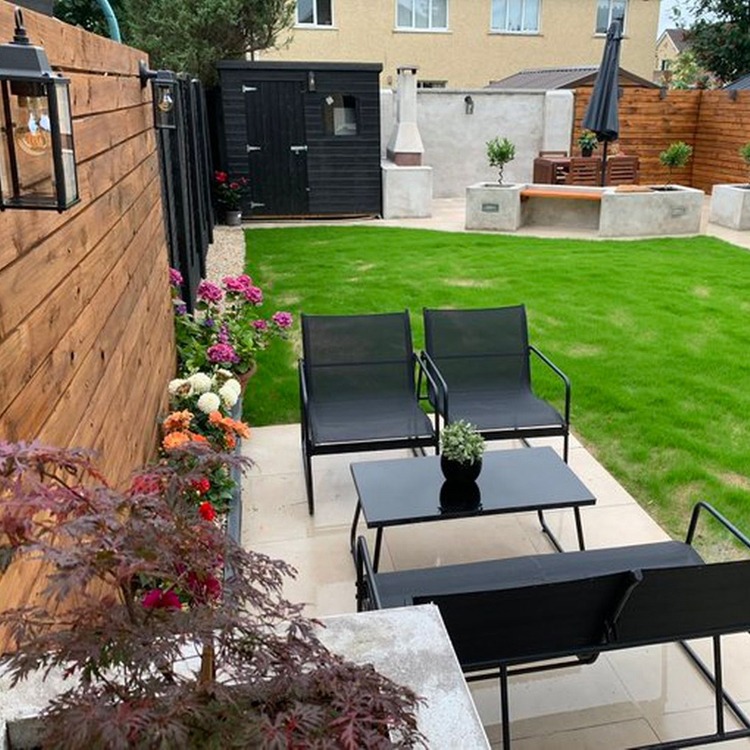 Garden renovation done by Dancing with the Stars judge, Brian Redmond  using outdoor tiles supplied by Tile Merchant